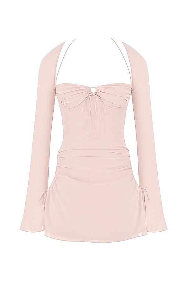 Valentina  lime asymmetric cutout midi dress Product Image