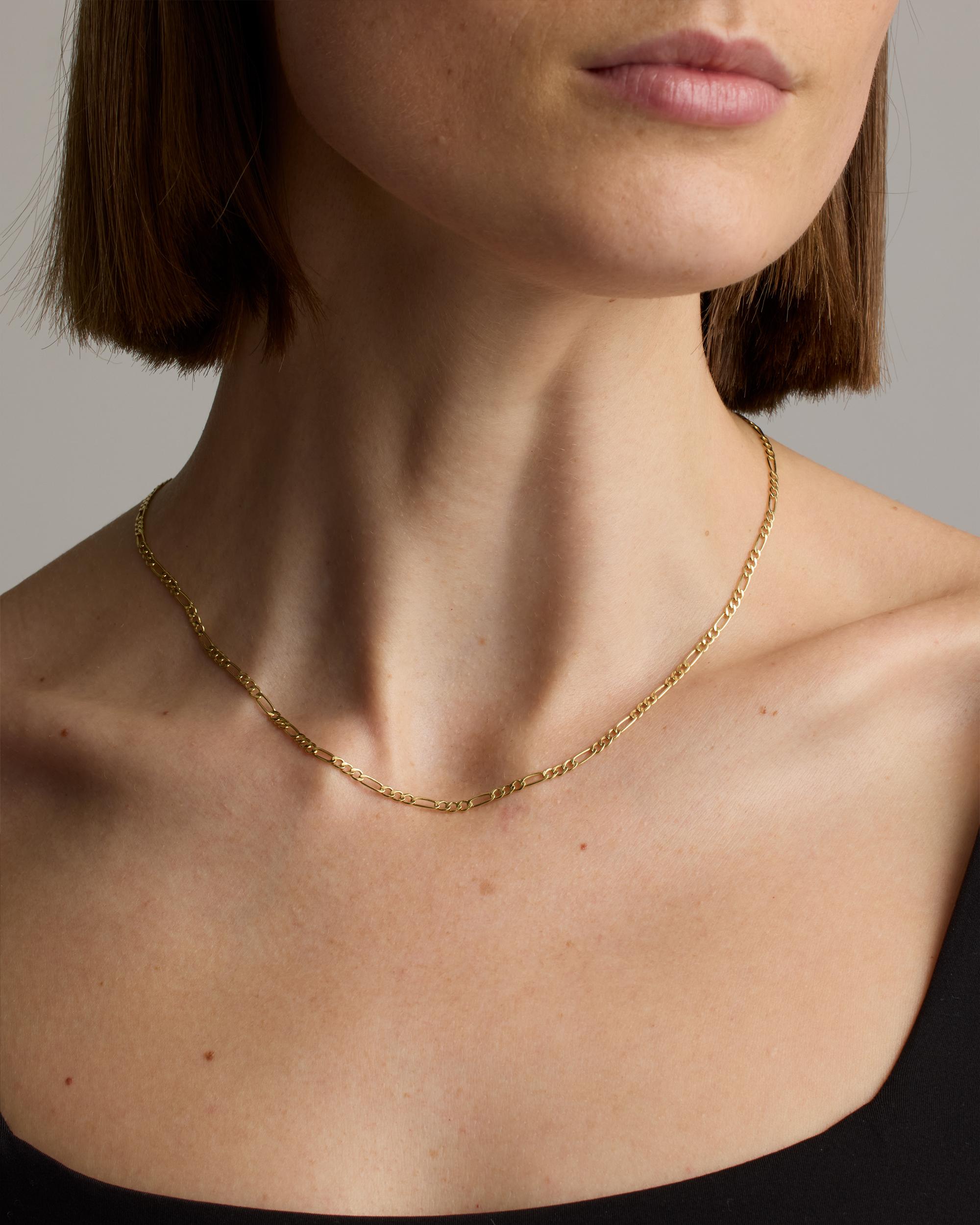 Quince | Women's 14K Gold Figaro Chain Necklace Product Image
