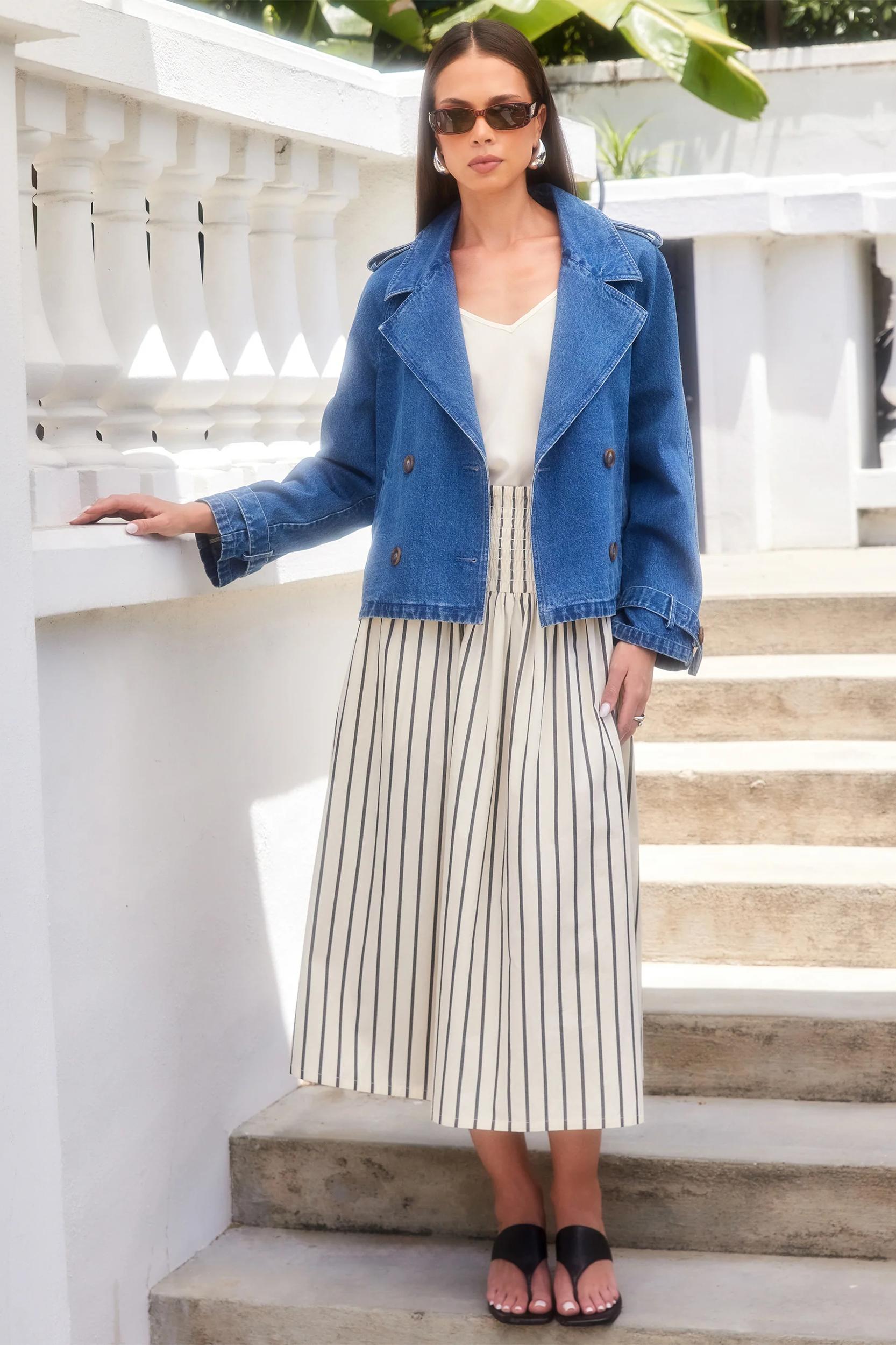 Rhea Stripe Skirt Product Image