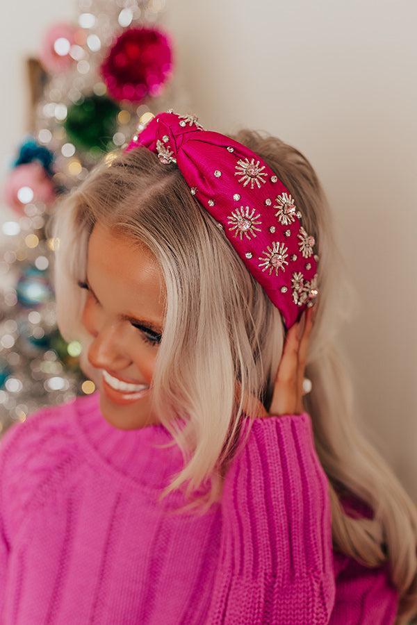 Dreamy And Dazzling Embellished Headband In Orchid Product Image
