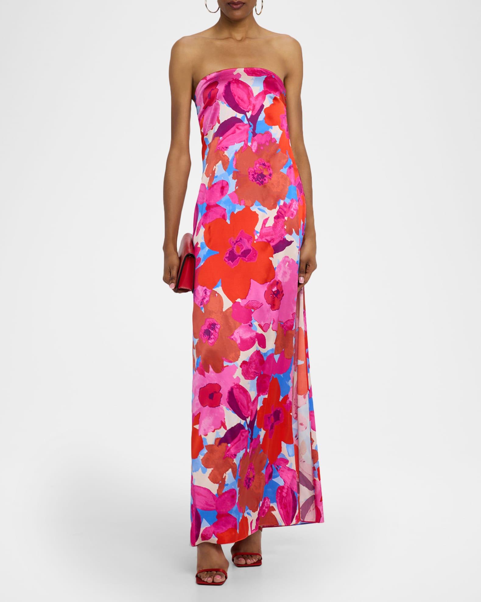 Lyle Strapless Floral-Print Gown Product Image