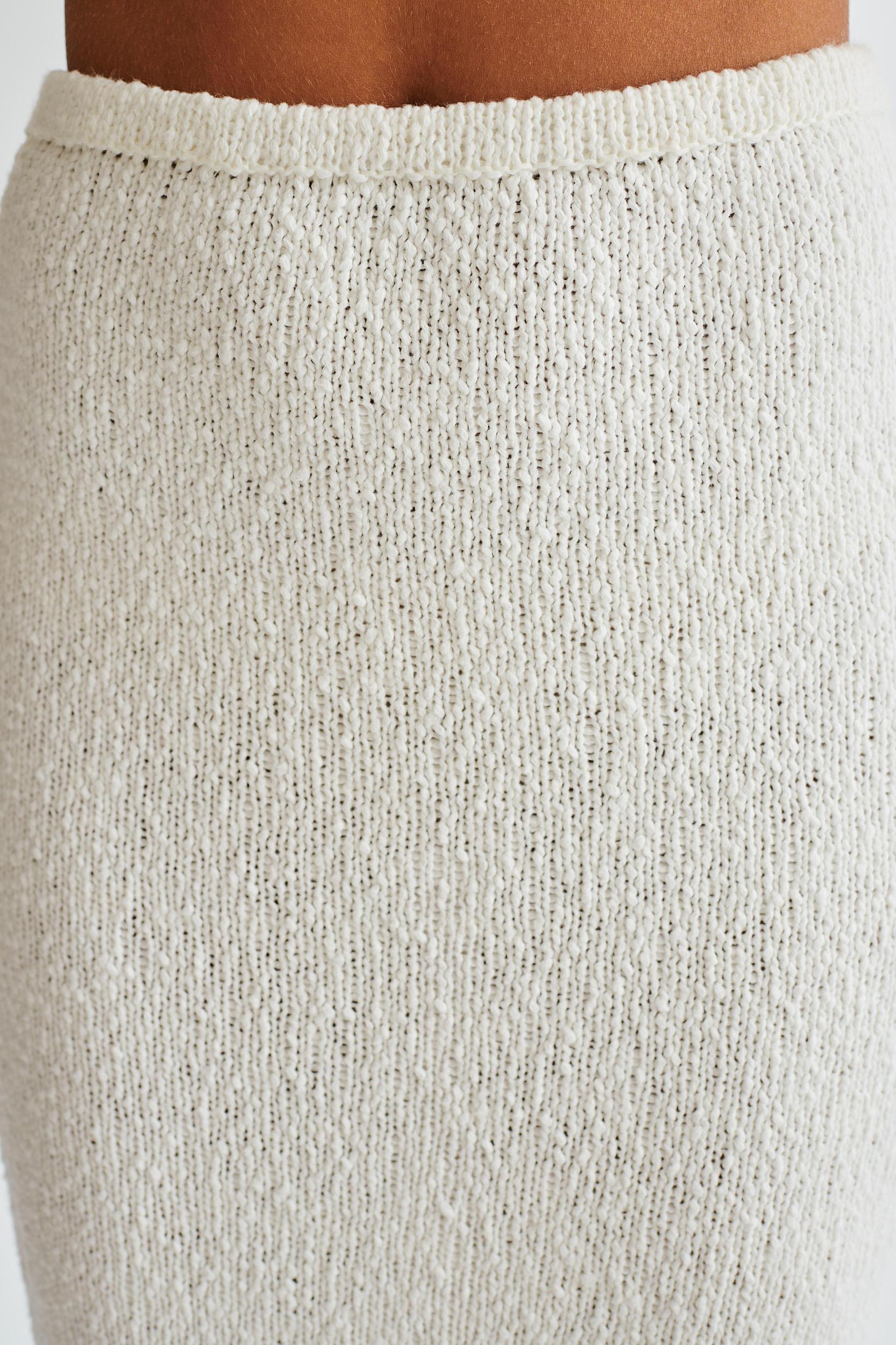 Moira Boucle Maxi Skirt - White Product Image