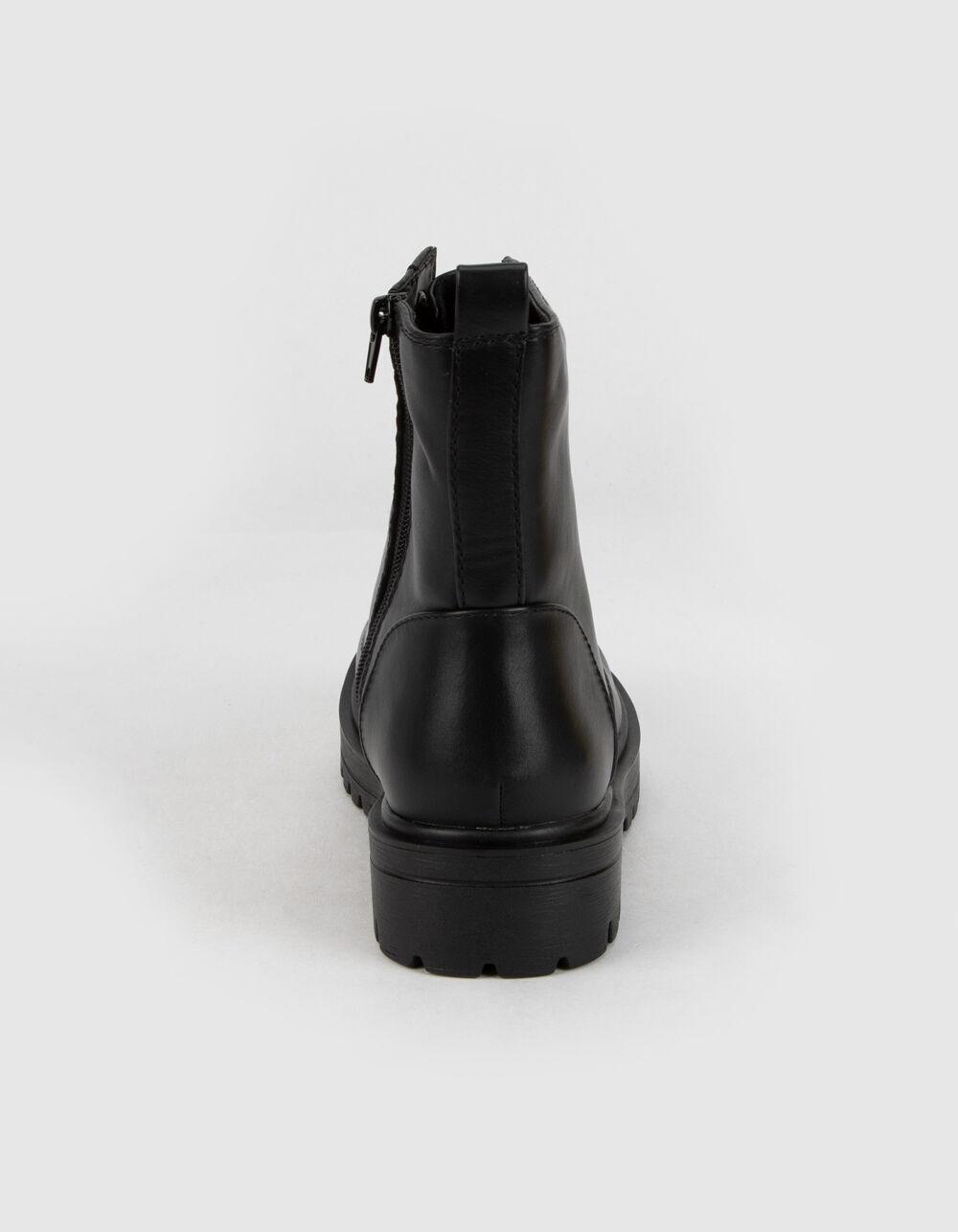 SODA Lug Sole Womens Black Combat Boots - BLACK Product Image