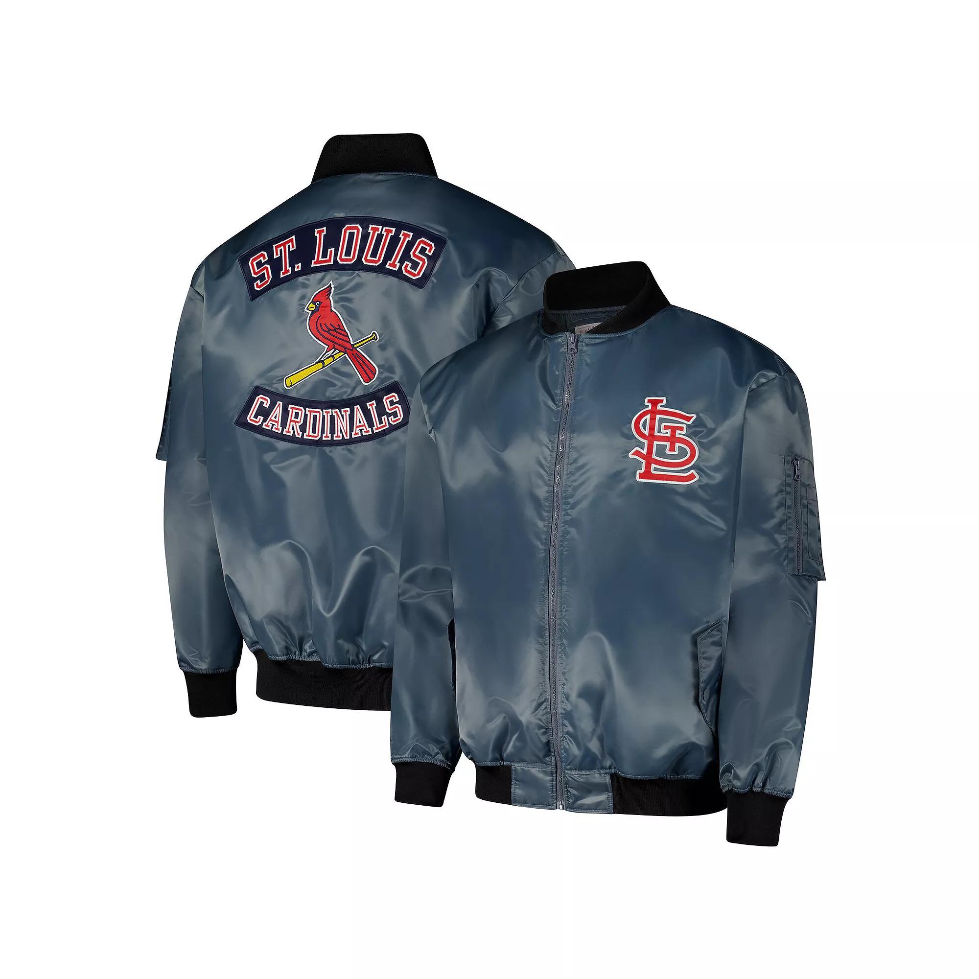 Men's Profile Charcoal St. Louis Cardinals Big & Tall Full-Zip Bomber Jacket,  Product Image