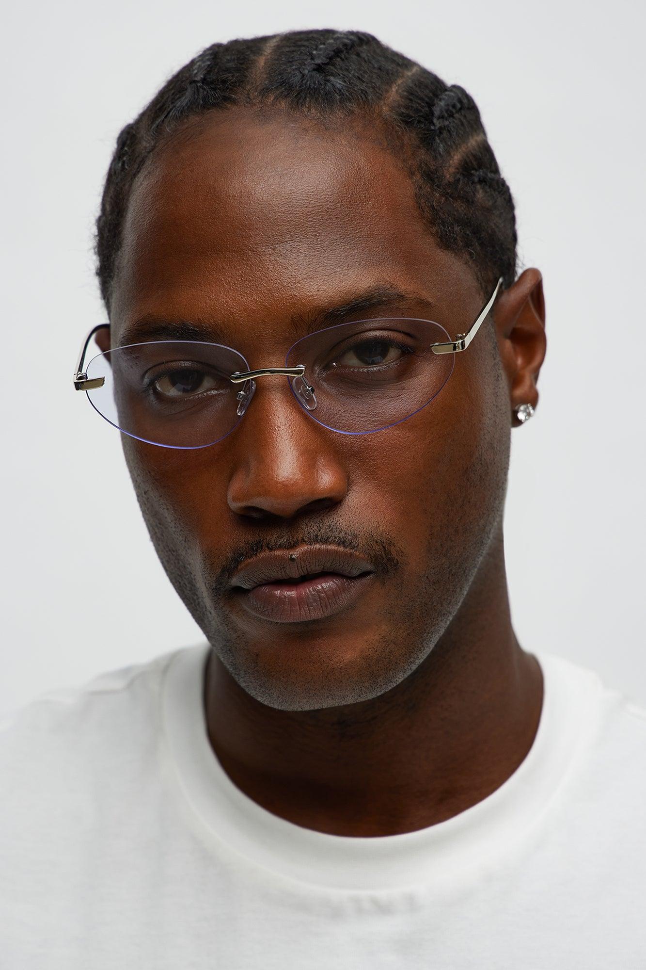 Thin Lines Sunglasses - Blue Male Product Image