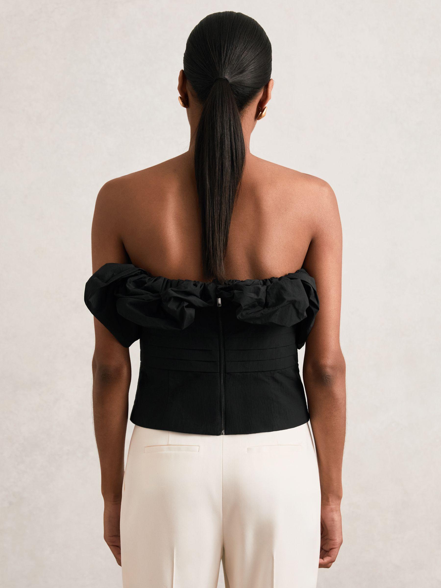 Sculptural Strapless Top in Black Product Image