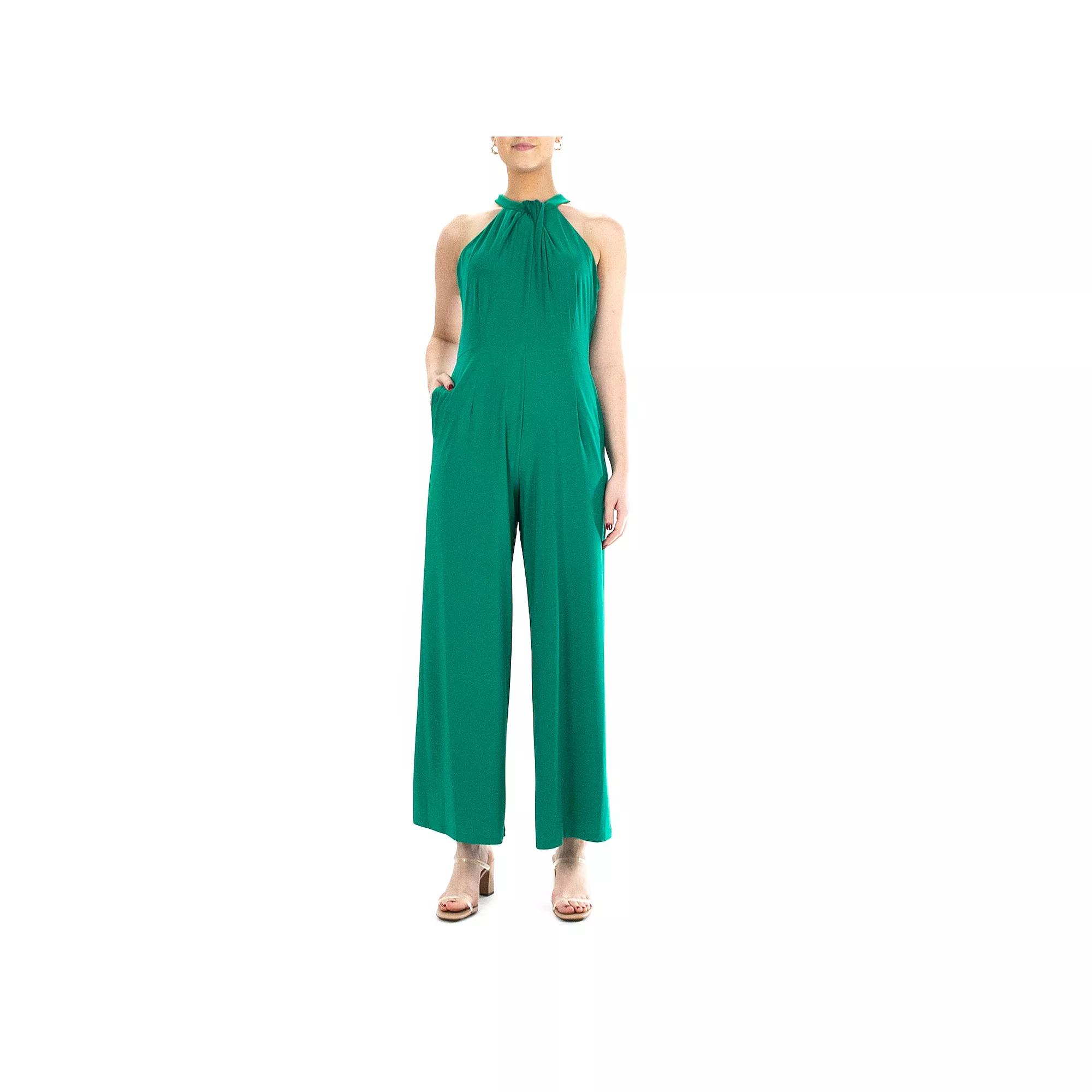 Women's Nina Leonard Wide-Leg Halter Jumpsuit,  Product Image