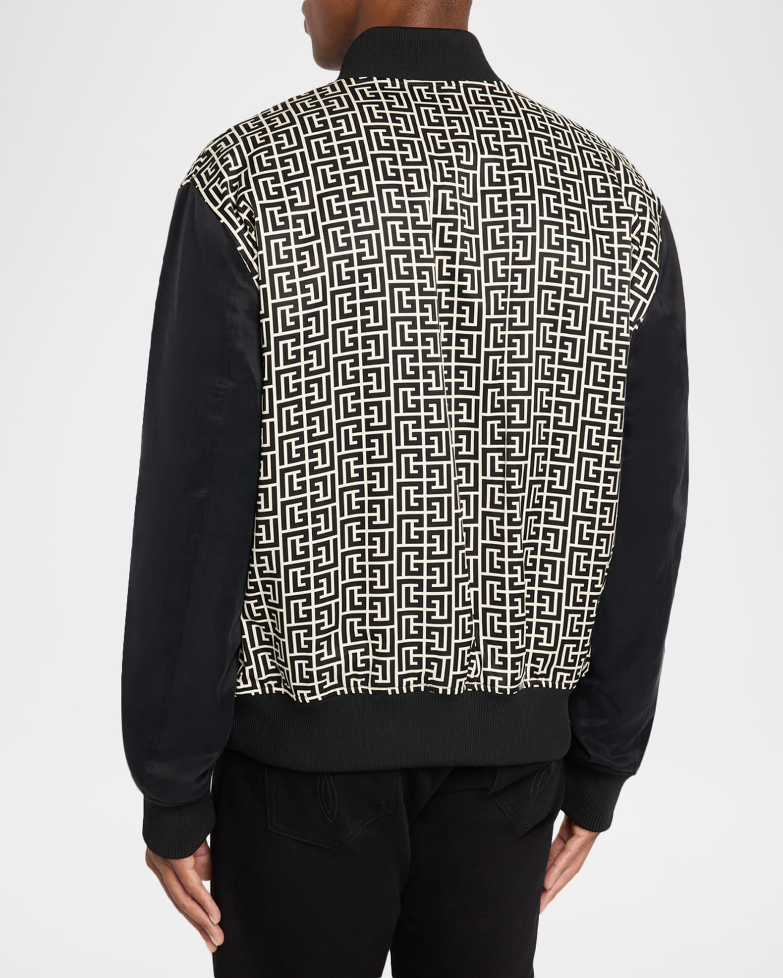 Men's Varsity Monogram Bomber Jacket with Patches Product Image