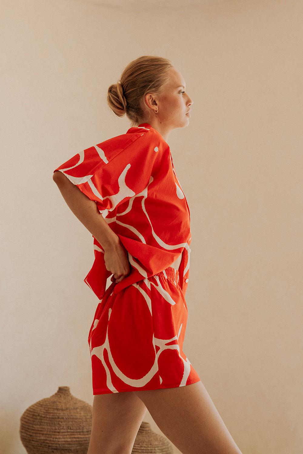 Seona Shorts - Evoke Red Product Image