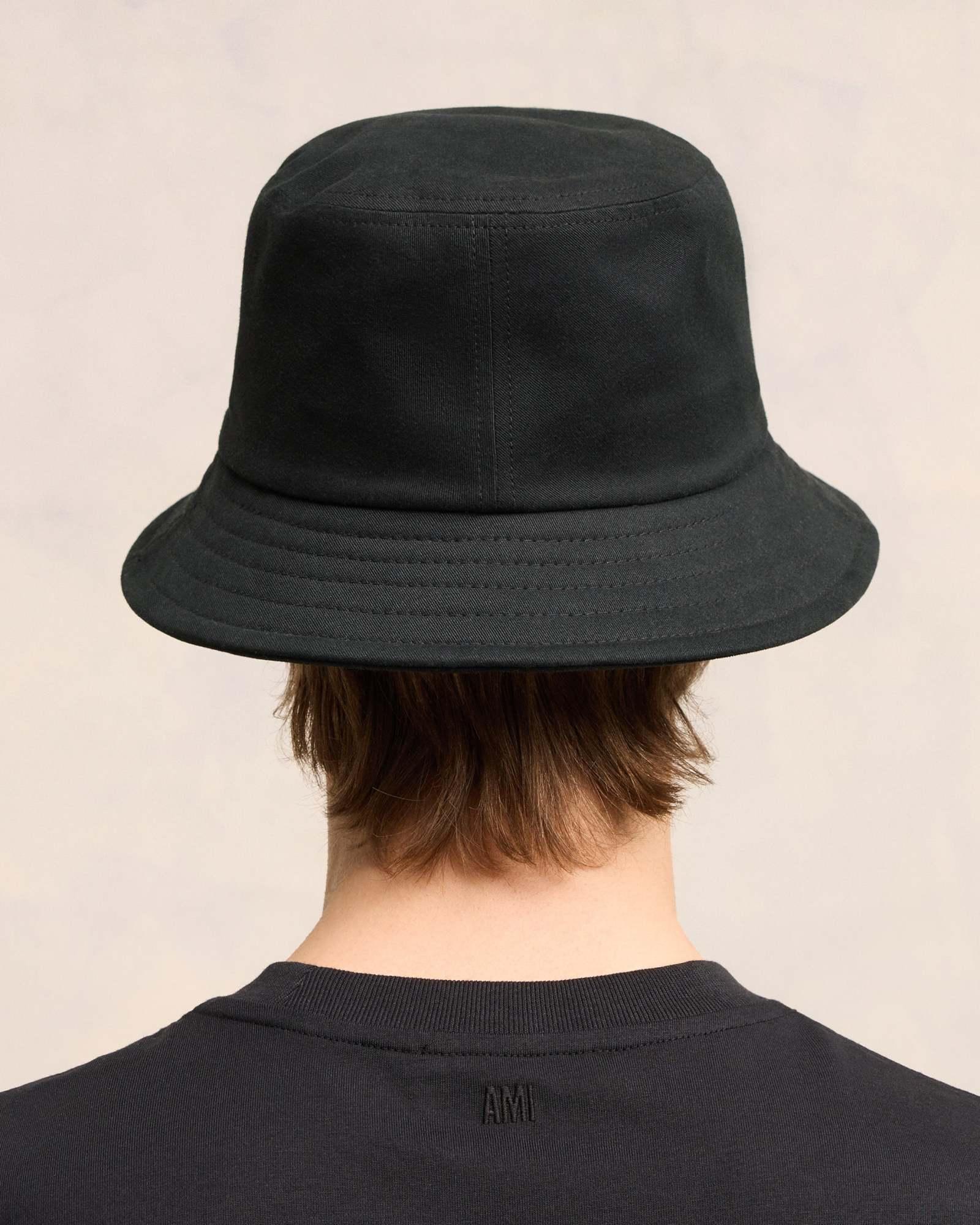 AMI ALEXANDRE MATTIUSSI Ami Paris Ami Paris De Coeur Cotton Bucket Hat In Black Product Image