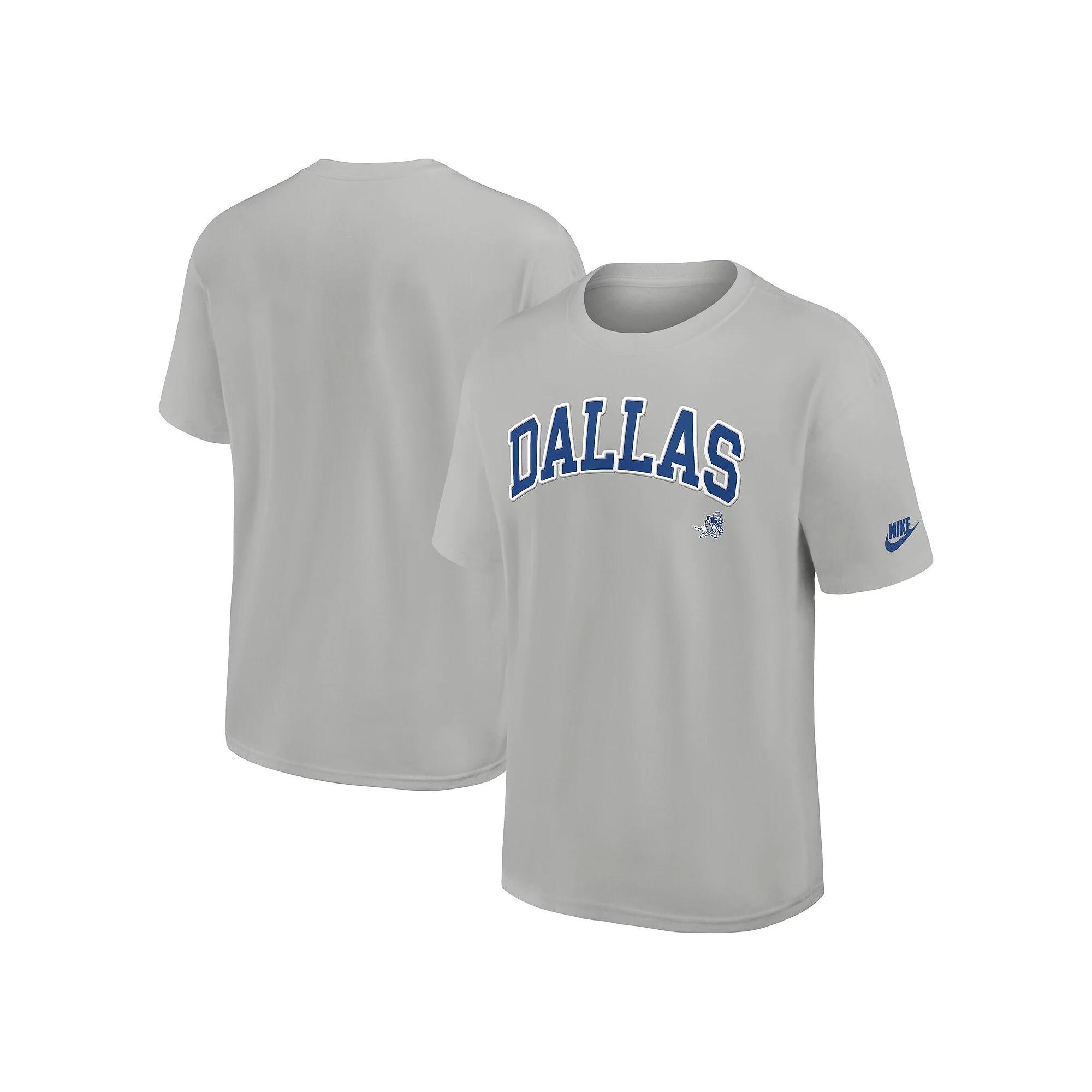 Men's Nike Silver Dallas Cowboys Rewind Max 90 T-Shirt, Size: Medium Product Image