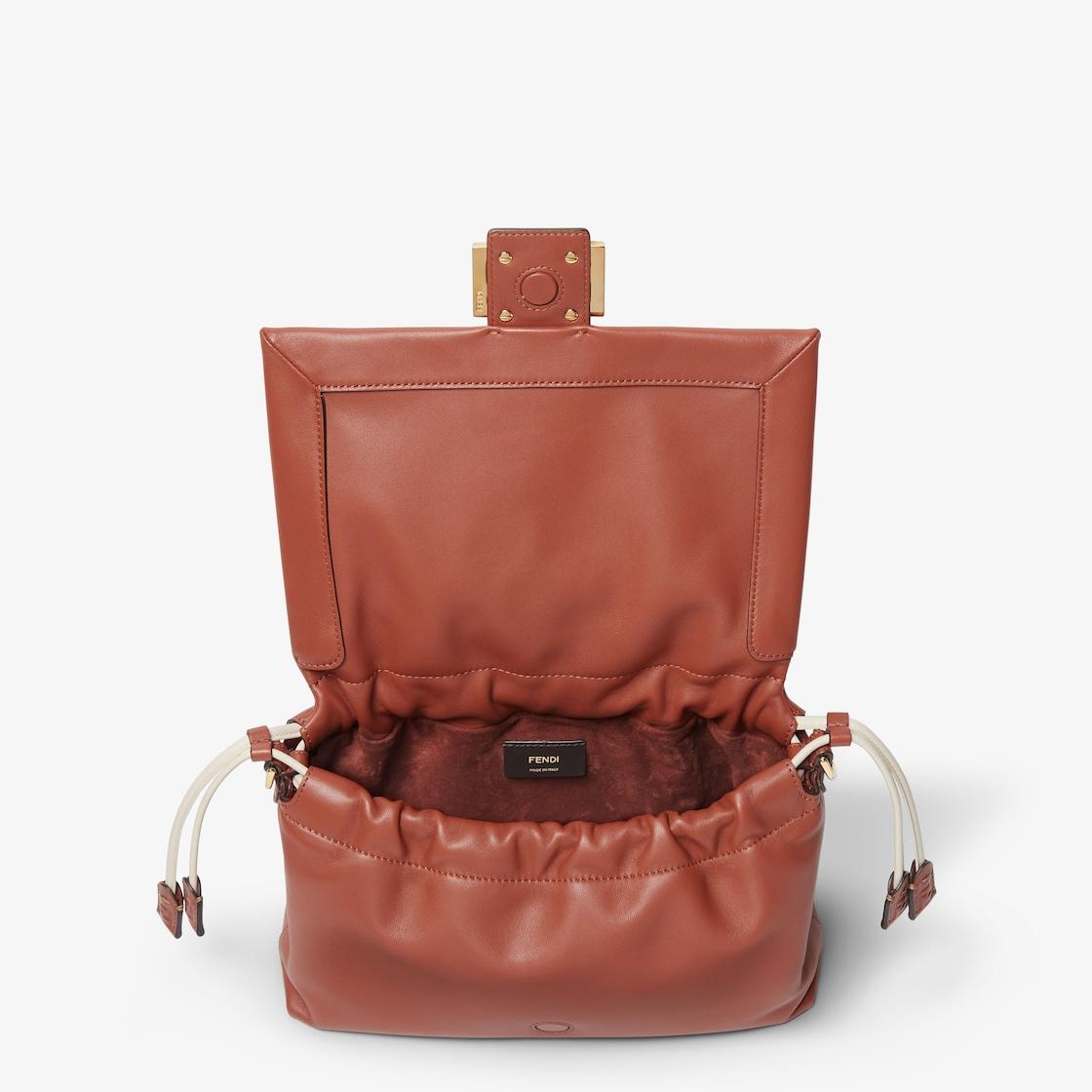 Mamma Baguette MediumSienna brown nappa leather bag Product Image