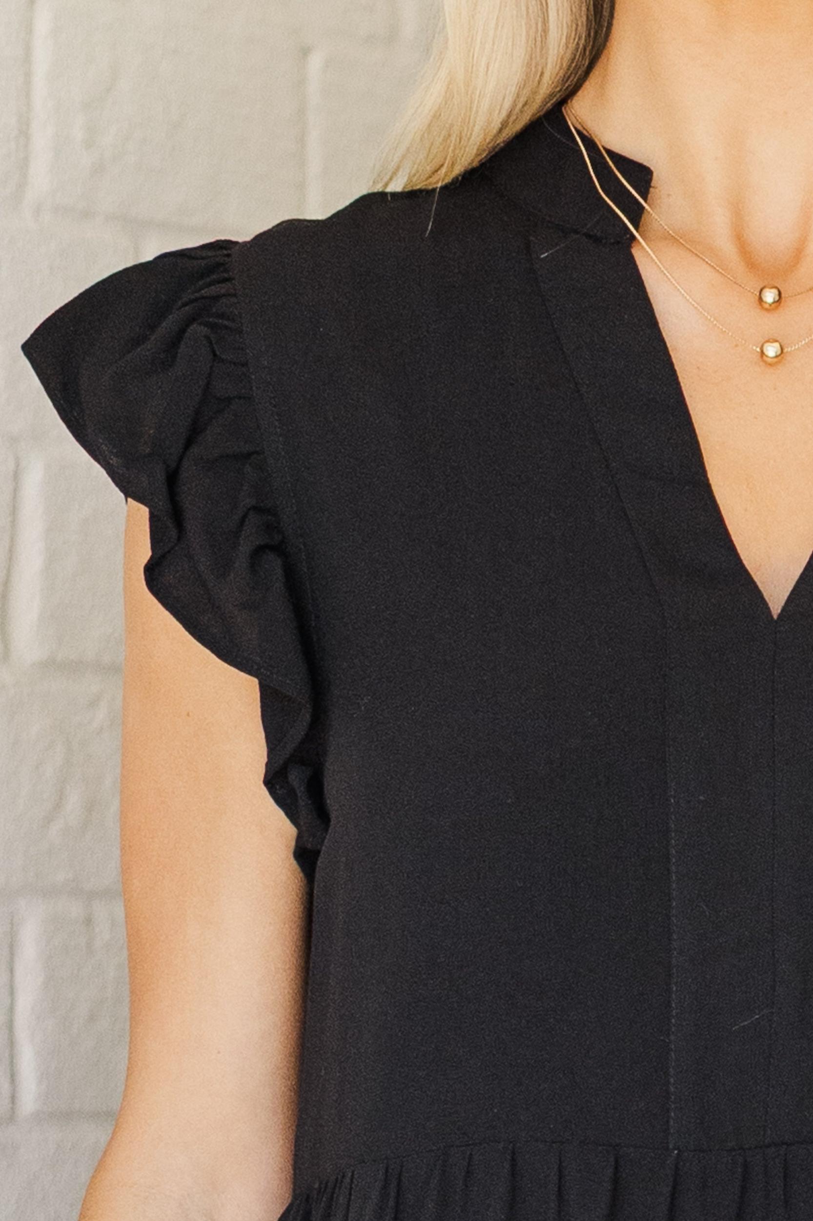 Make It Your Own Black Tiered Dress Female Product Image