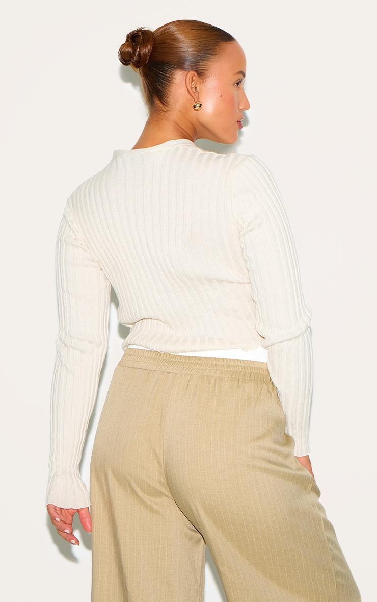 Plus Light Nude Sheer Knitted Cardigan Product Image