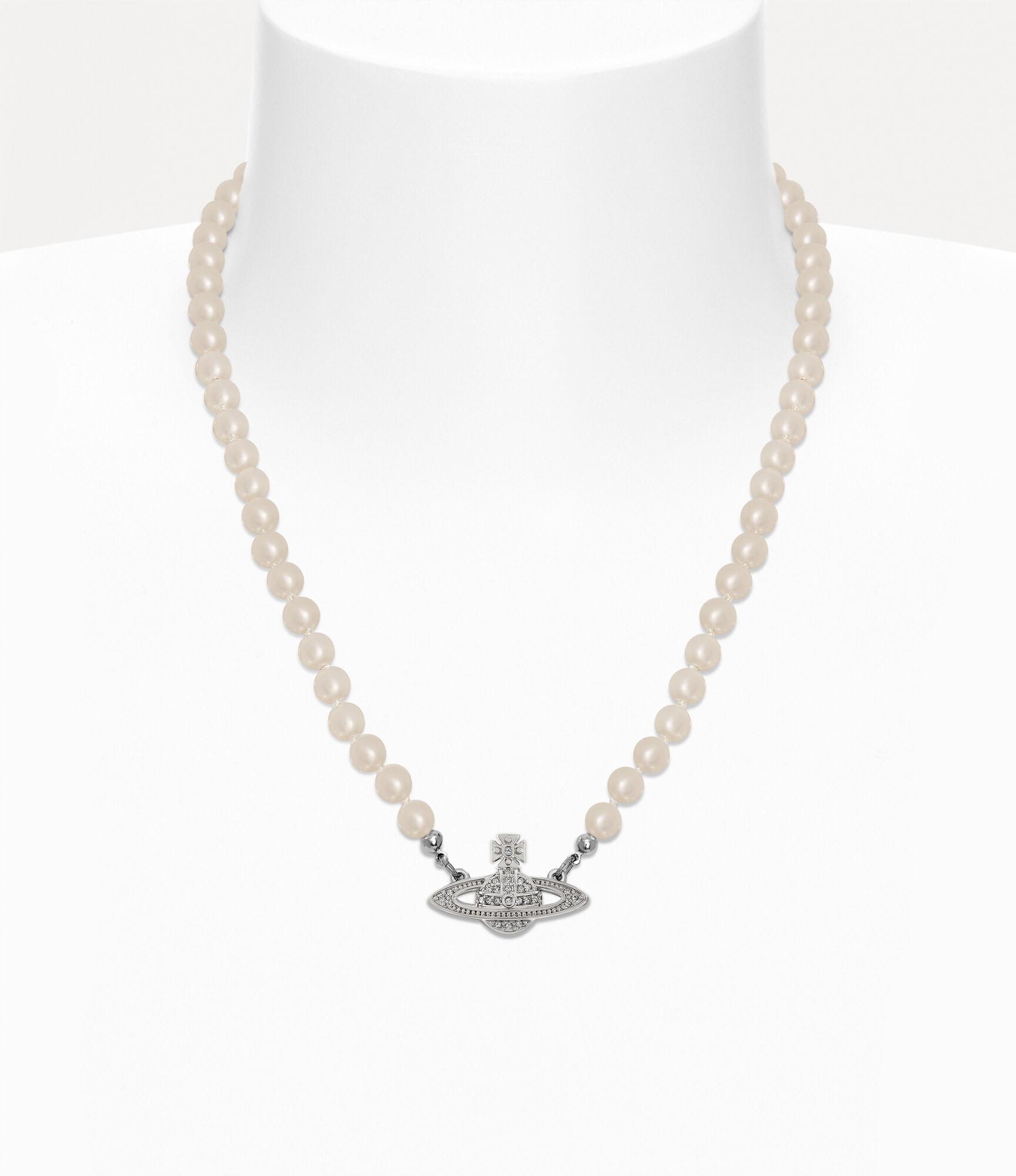 Man. Mini Bas Relief Pearl Necklace Product Image