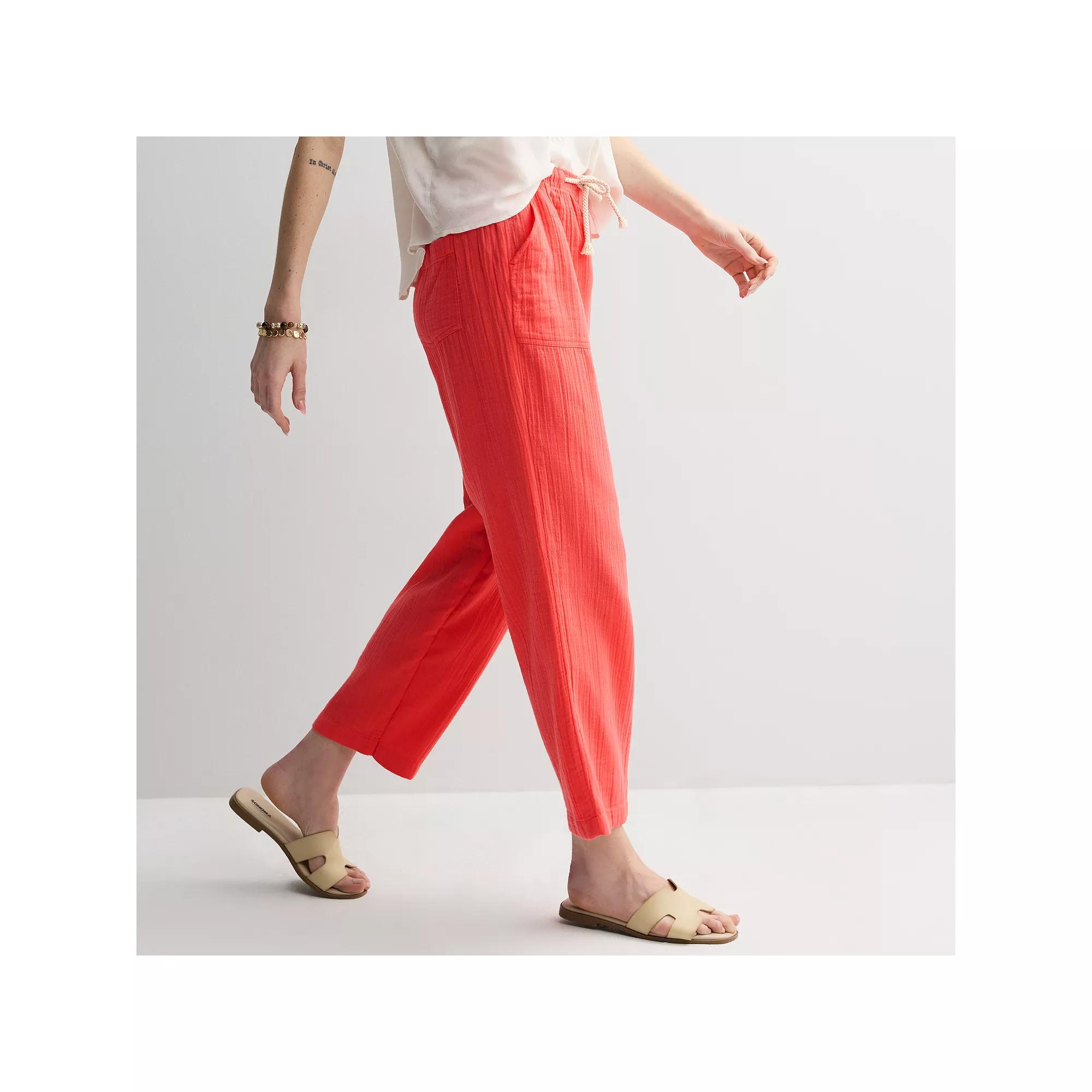 Womens Sonoma Goods For Life Double Weave Pants Blue Campanula Product Image