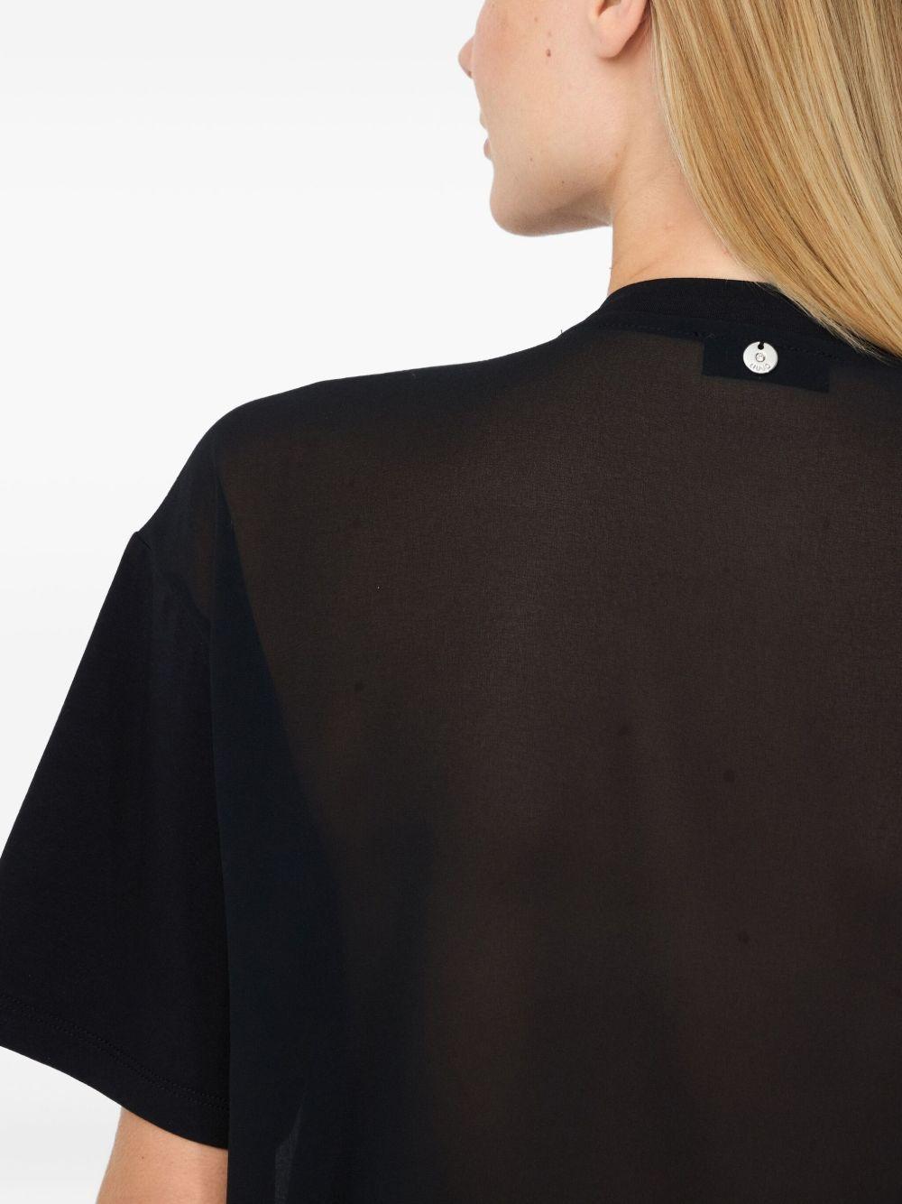 beaded-neckline T-shirt Product Image