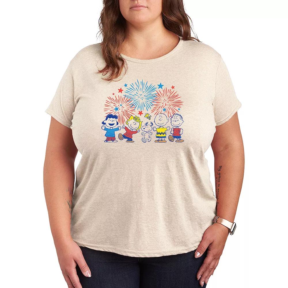 Plus Peanuts Fireworks Graphic Tee, Women's,  Product Image