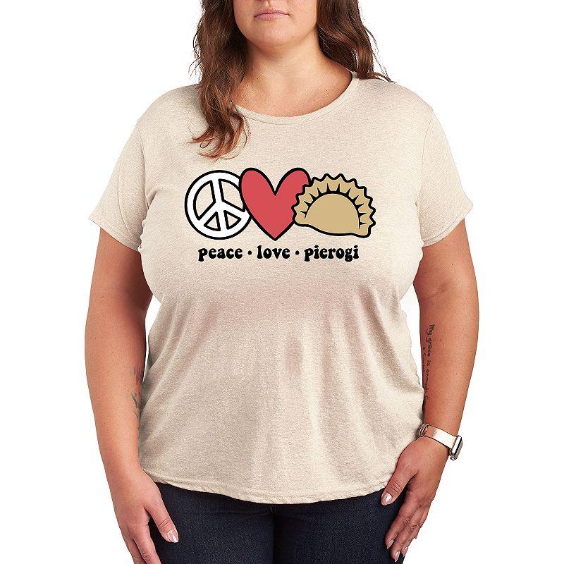 Plus Peace Love Pierogi Graphic Tee, Women's,  Product Image