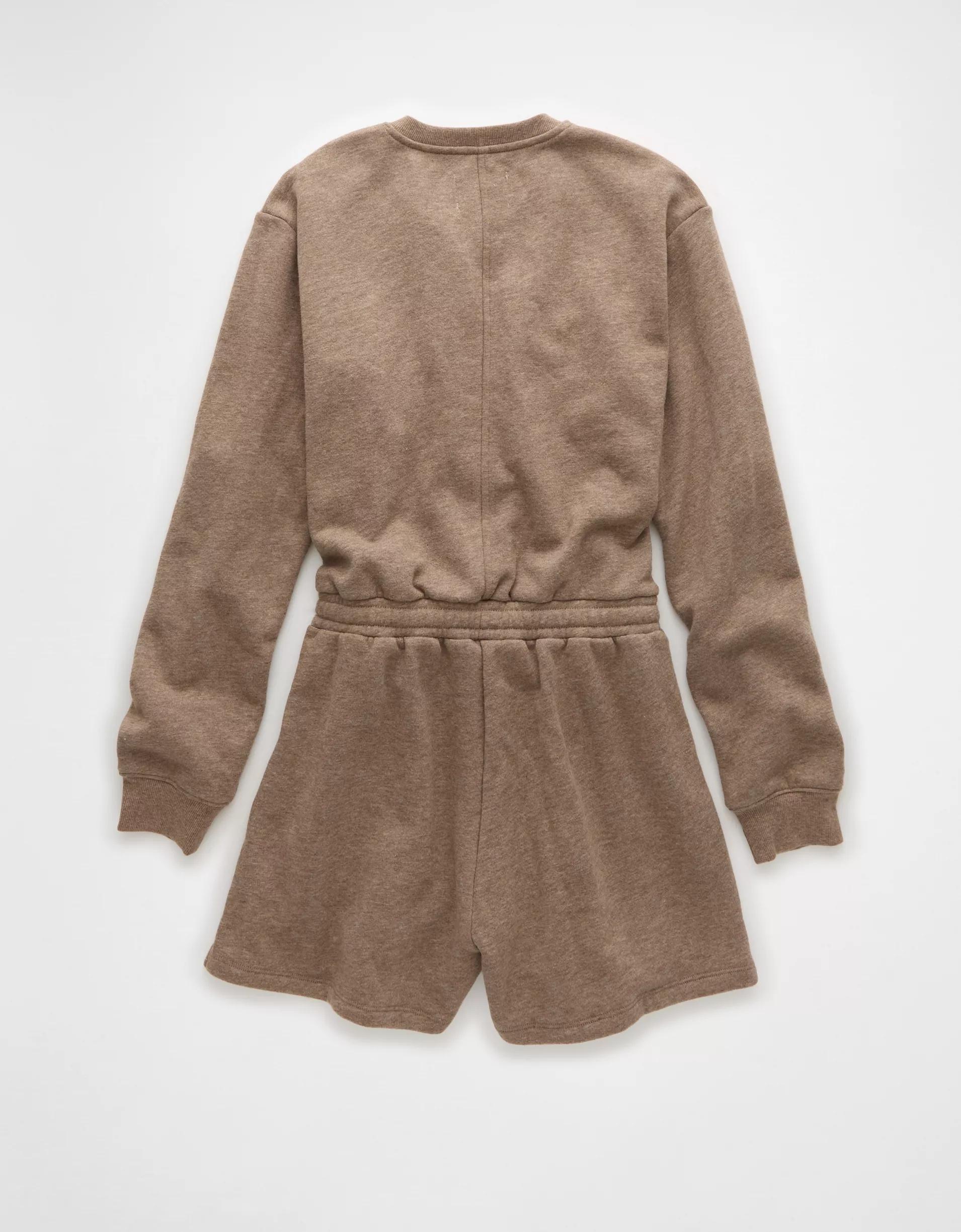 AE Cozy Henley Lounge Romper Product Image