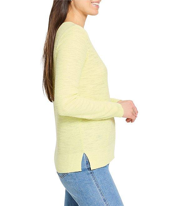 NIC + ZOE Breezy Texture V-Neck Long Sleeve Sweater Product Image
