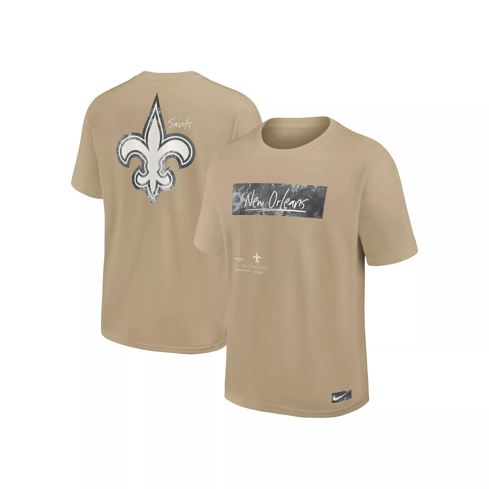 Men's Nike Tan New Orleans Saints Statement Max90 T-Shirt, Size: XXL, Team Product Image
