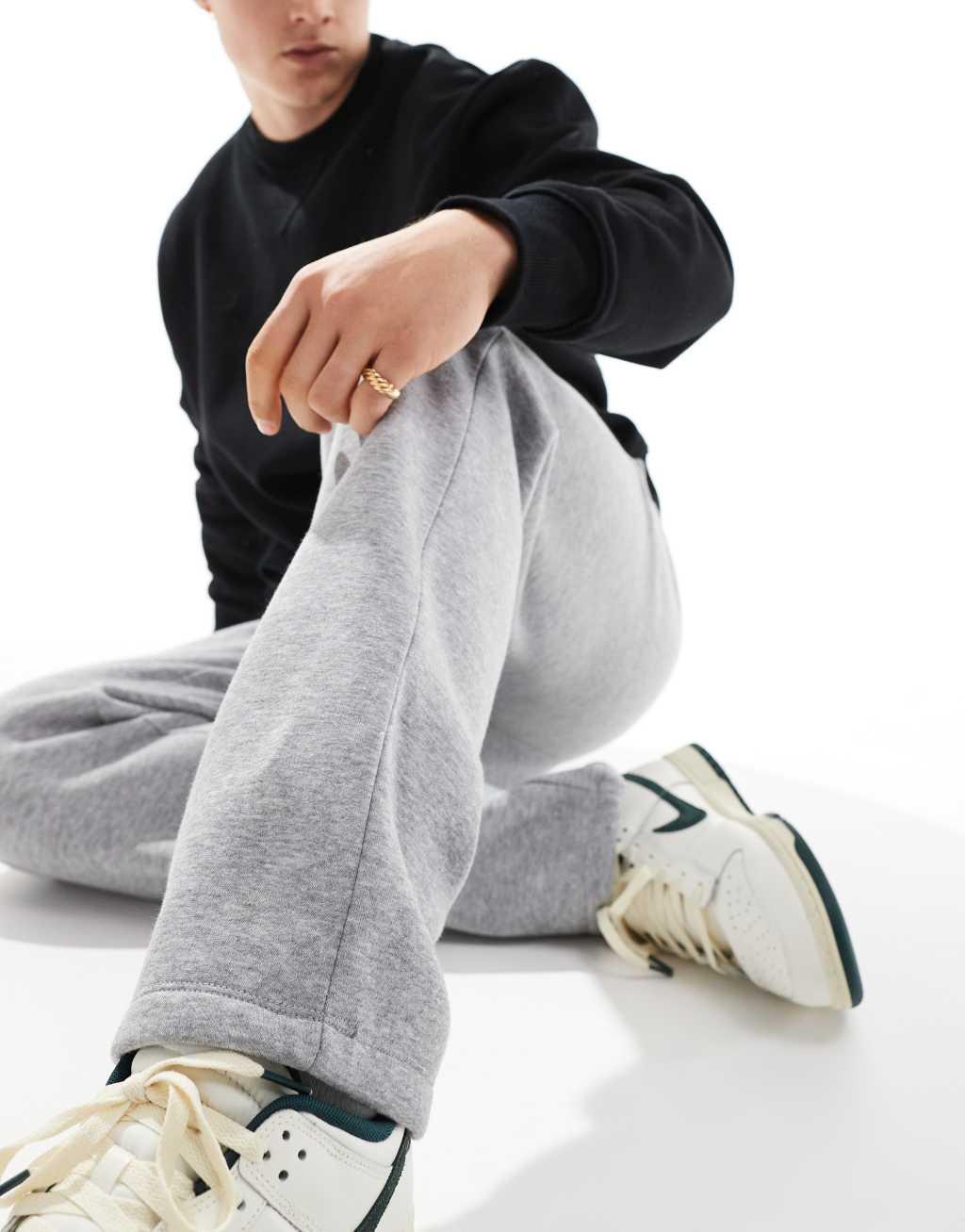 ASOS DESIGN straight leg sweatpants in gray heather Product Image