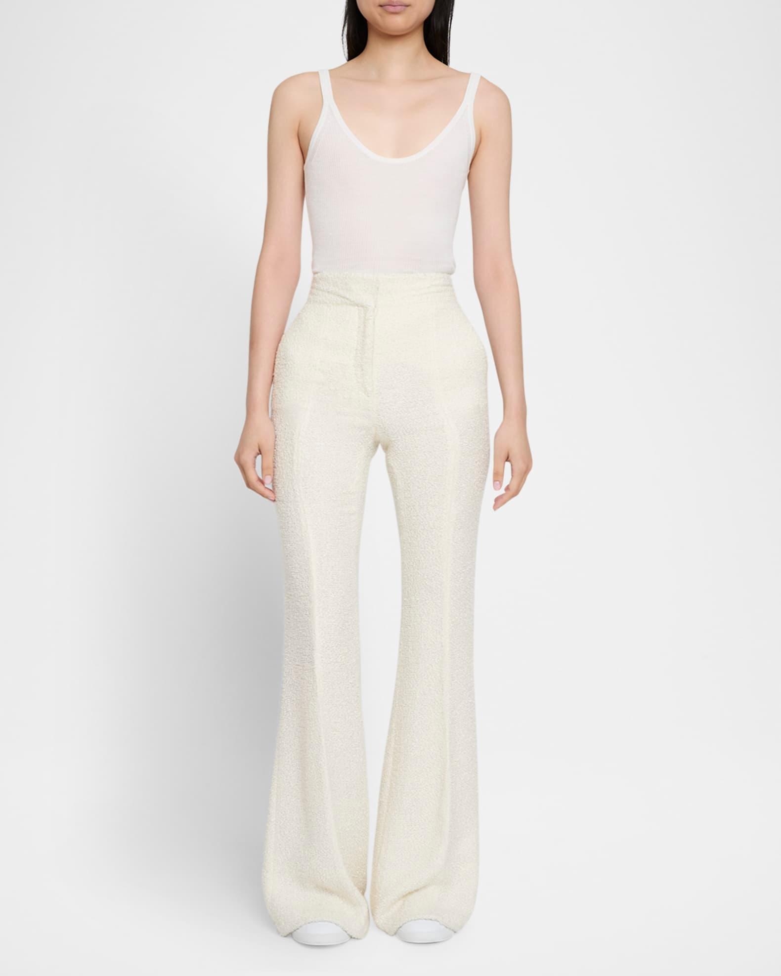 Rhein Flared Textured Silk Pants Product Image