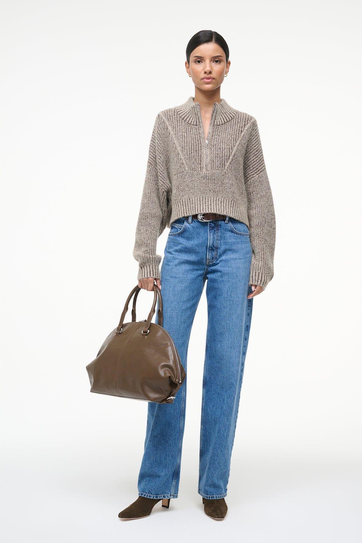 CROPPED HAMPTON SWEATER | BISQUE Product Image