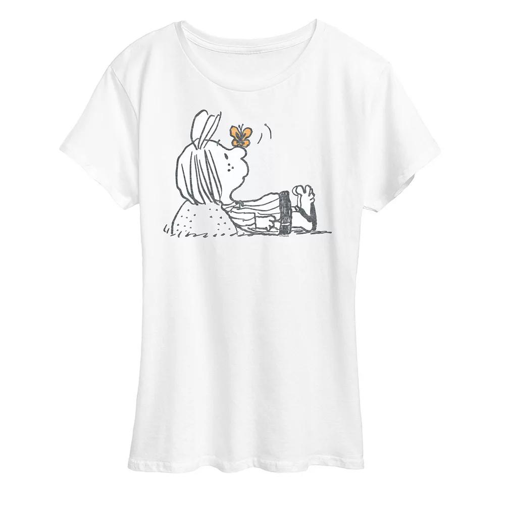 Women's Peanuts Patty Butterfly Graphic Tee,  Product Image