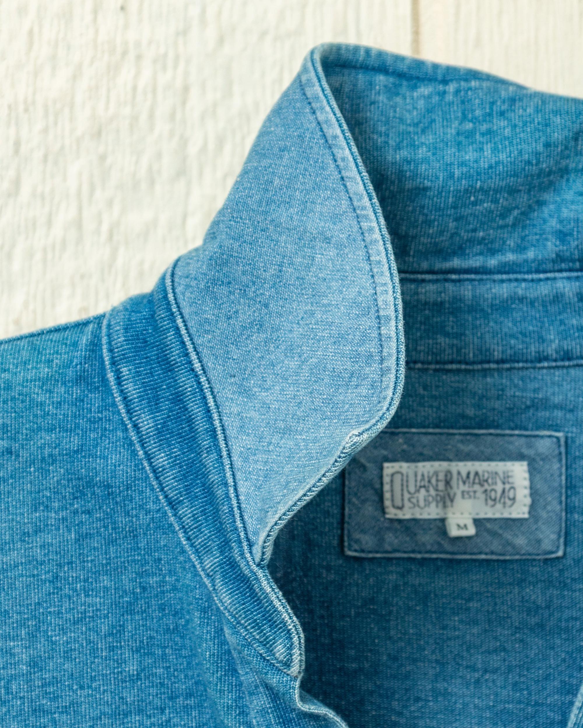 Indigo Inlet Pullover in Washed Indigo Jersey Product Image