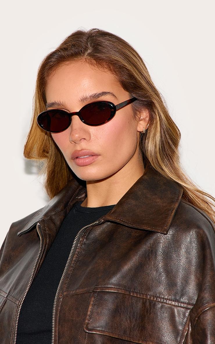 Taupe Small Oval Sunglasses Product Image