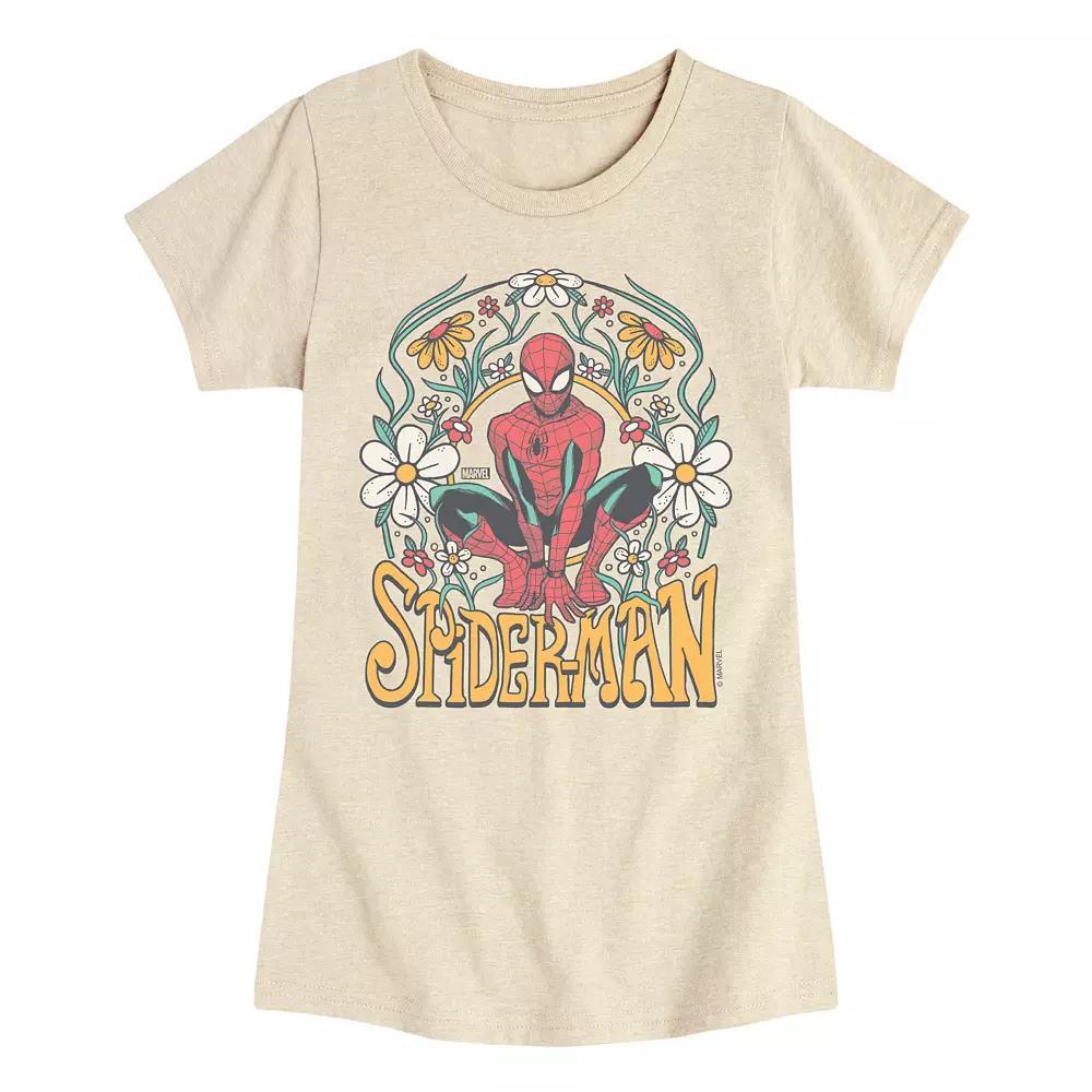 Girls 7-16 Spider-Man Vintage Florals Tee, Girl's,  Product Image