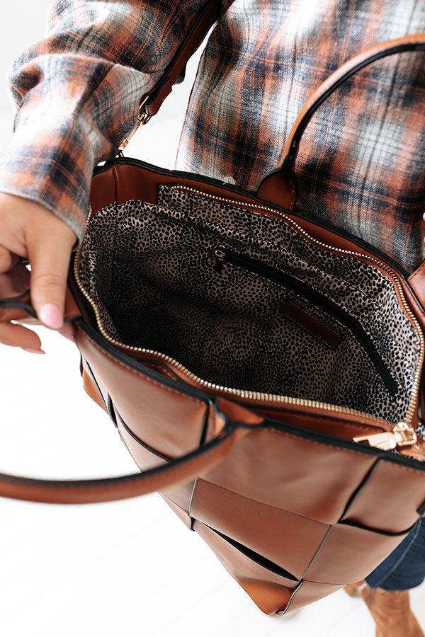 Keep It High Profile Faux Leather Tote In Maple Product Image