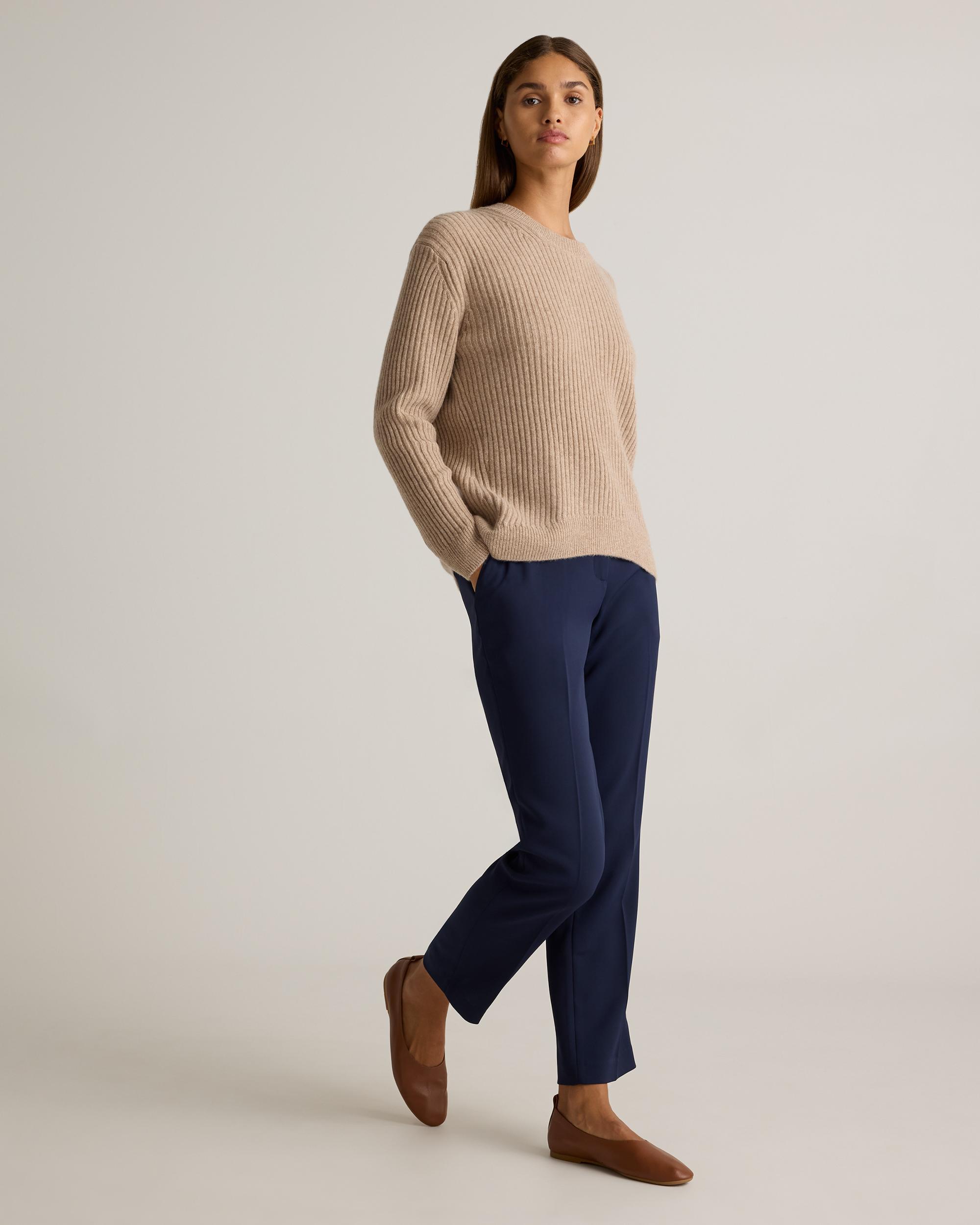 Quince | Women's Stretch Crepe Ankle Pants Recycled Polyester Product Image
