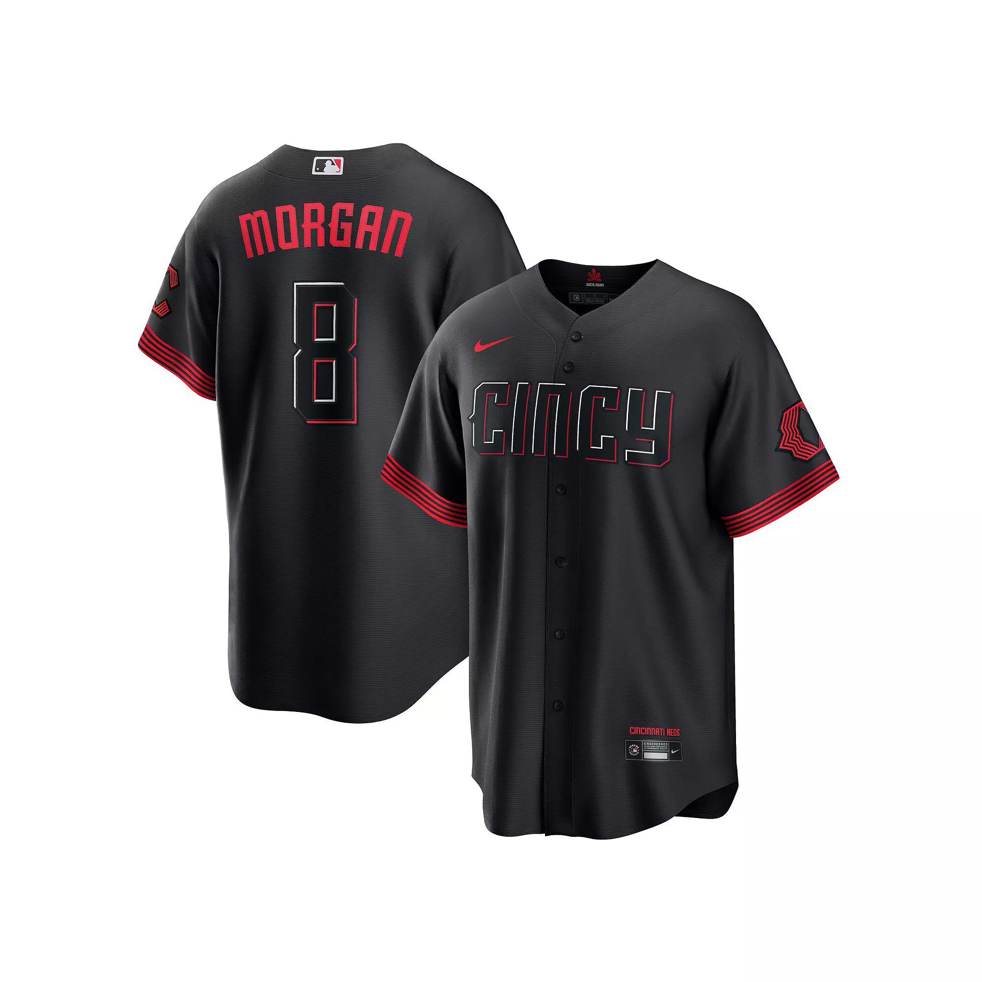 Men's Nike Joe Morgan Black Cincinnati Reds 2023 City Connect Replica Player Jersey,  Product Image