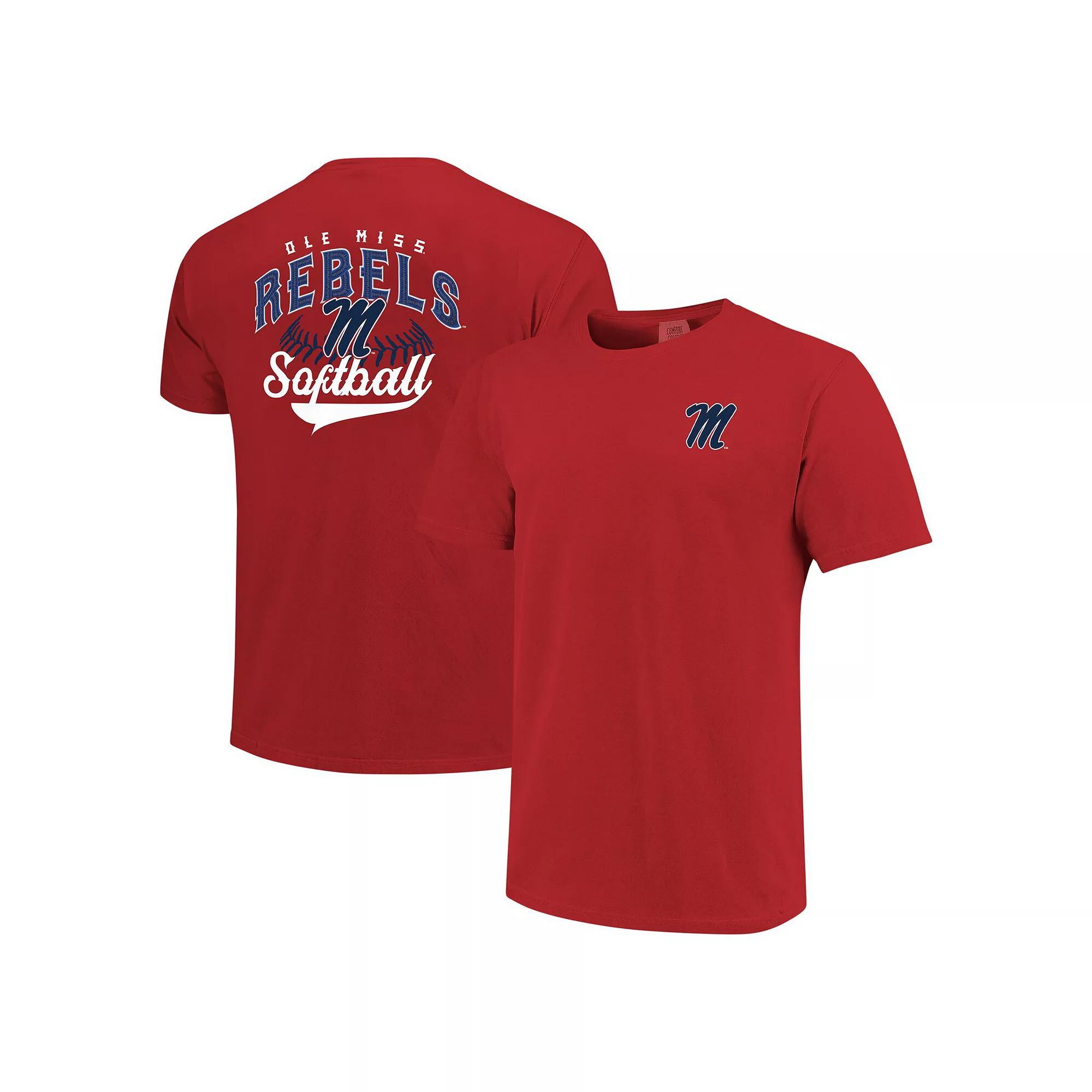 Men's Red Ole Miss Rebels Softball Walk Off T-Shirt,  Product Image