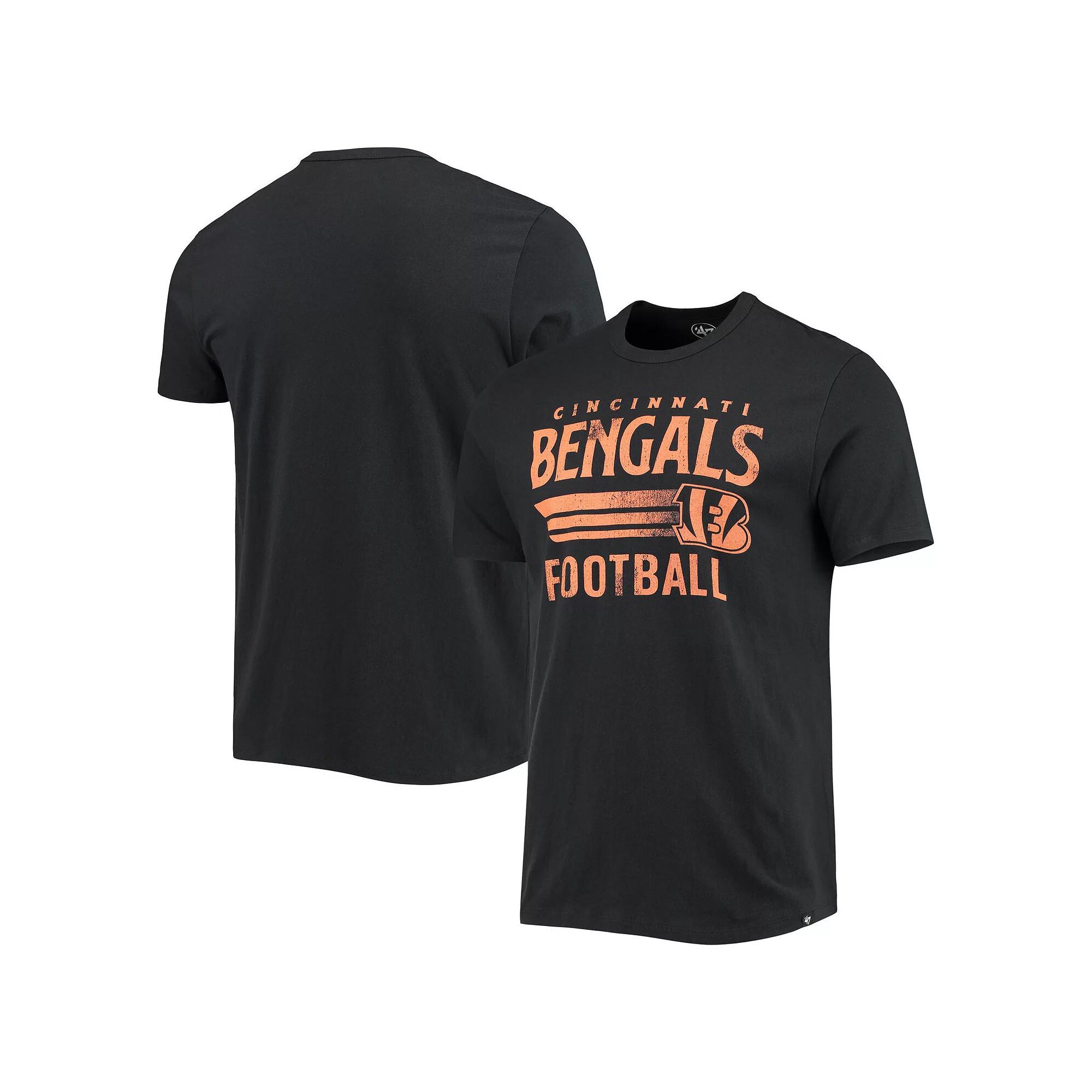 Men's '47 Black Cincinnati Bengals Conrider Franklin T-Shirt,  Product Image