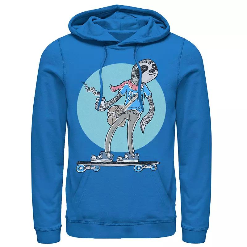 Men's Skateboarding Sloth Back Circle Hoodie, Size: Medium, Royal Product Image
