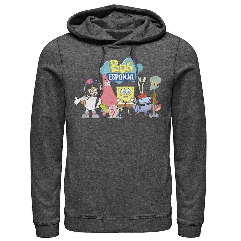 Men's Nickelodeon SpongeBob SquarePants Bob Esponja Happy Group Shot Graphic Hoodie,  Product Image