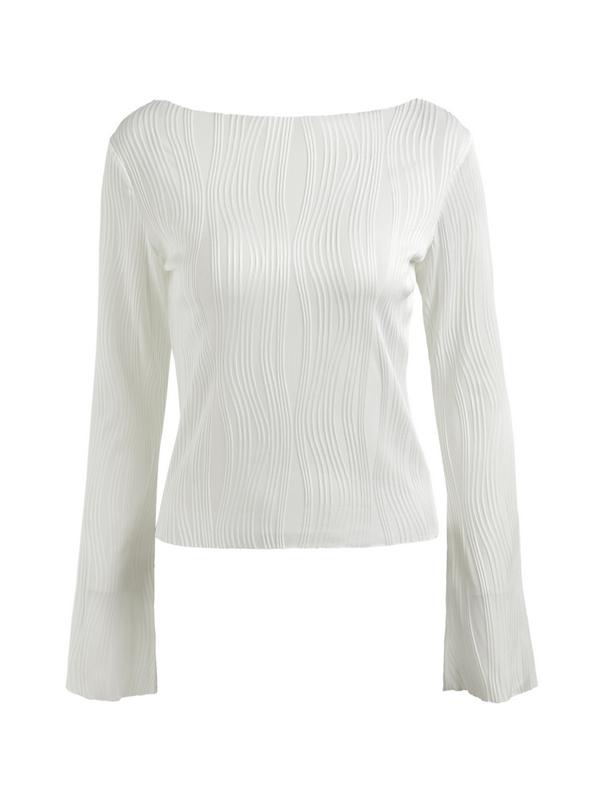 Textured Stripe Long Sleeve Tee Product Image