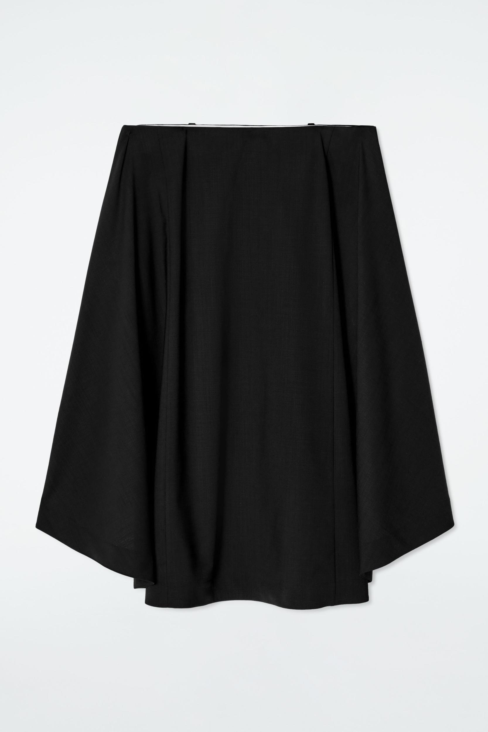 DECONSTRUCTED SHEER WOOL SKIRT Product Image