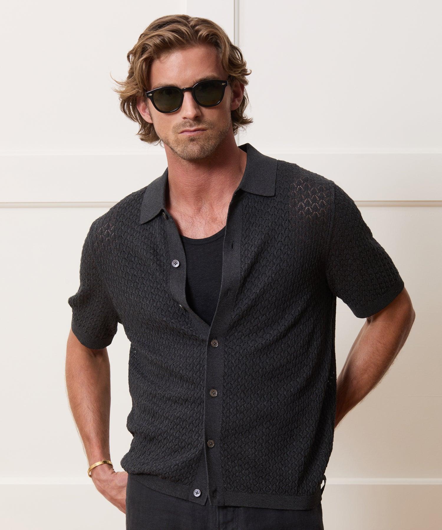 Silk-Cotton Sweater Polo Product Image