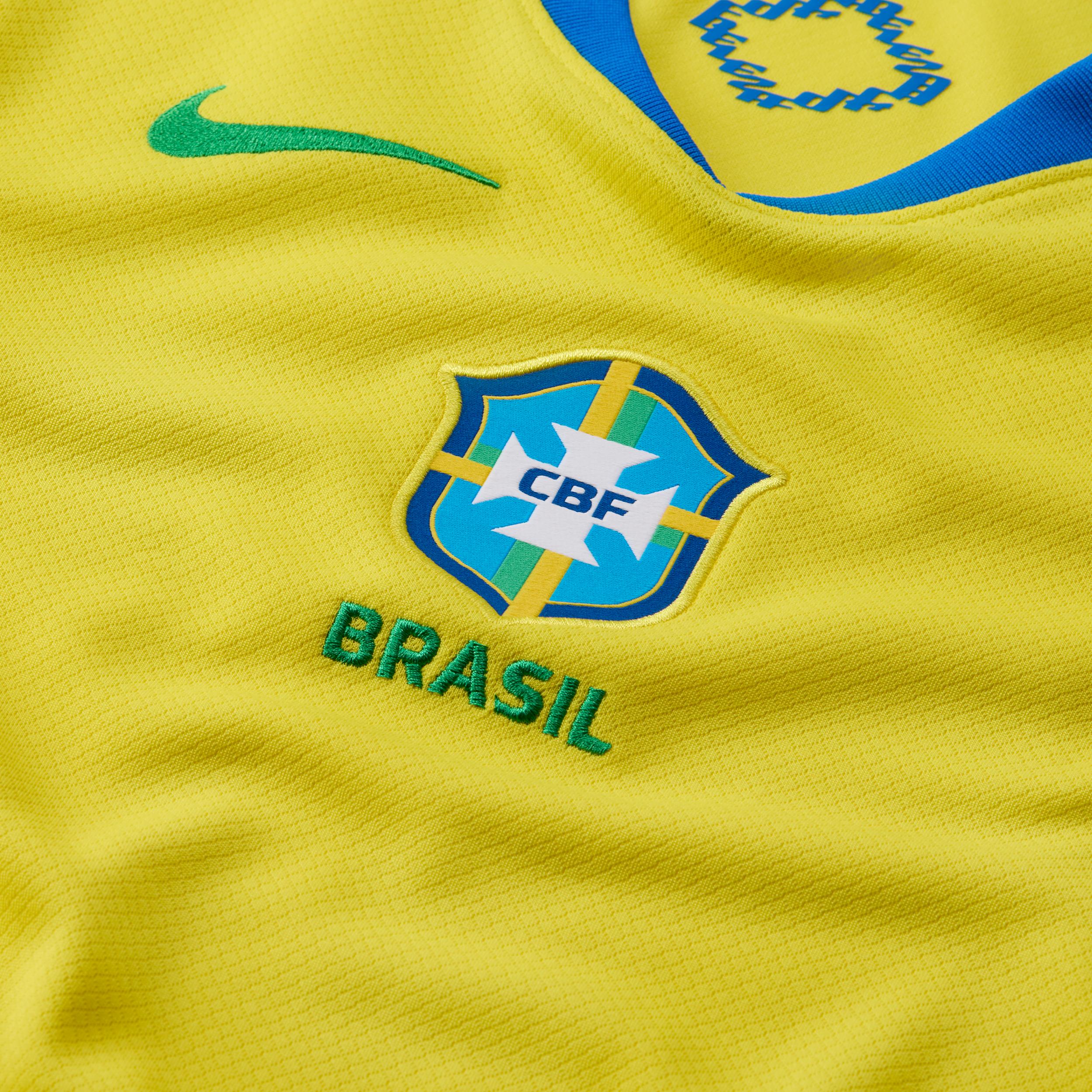 Brazil 2025 Stadium Home (Women's Team) Big Kids' Nike Dri-FIT Soccer Replica Jersey Product Image