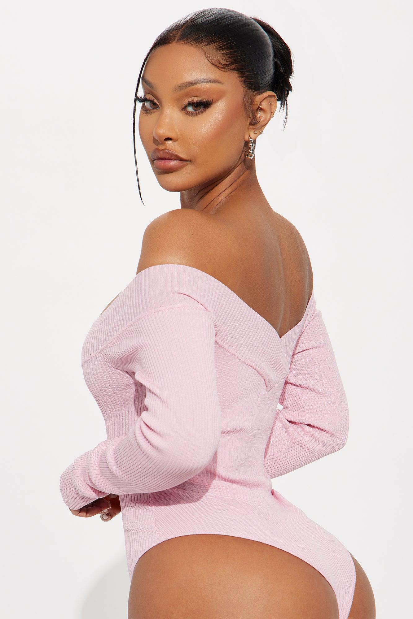 Sam Sweater Bodysuit - Pink Female Product Image