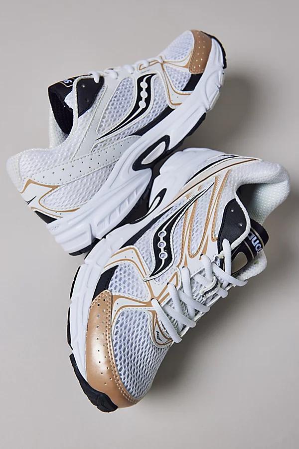 Saucony Mens Saucony Ride Millennium - Mens Shoes White/Black/Gold Product Image