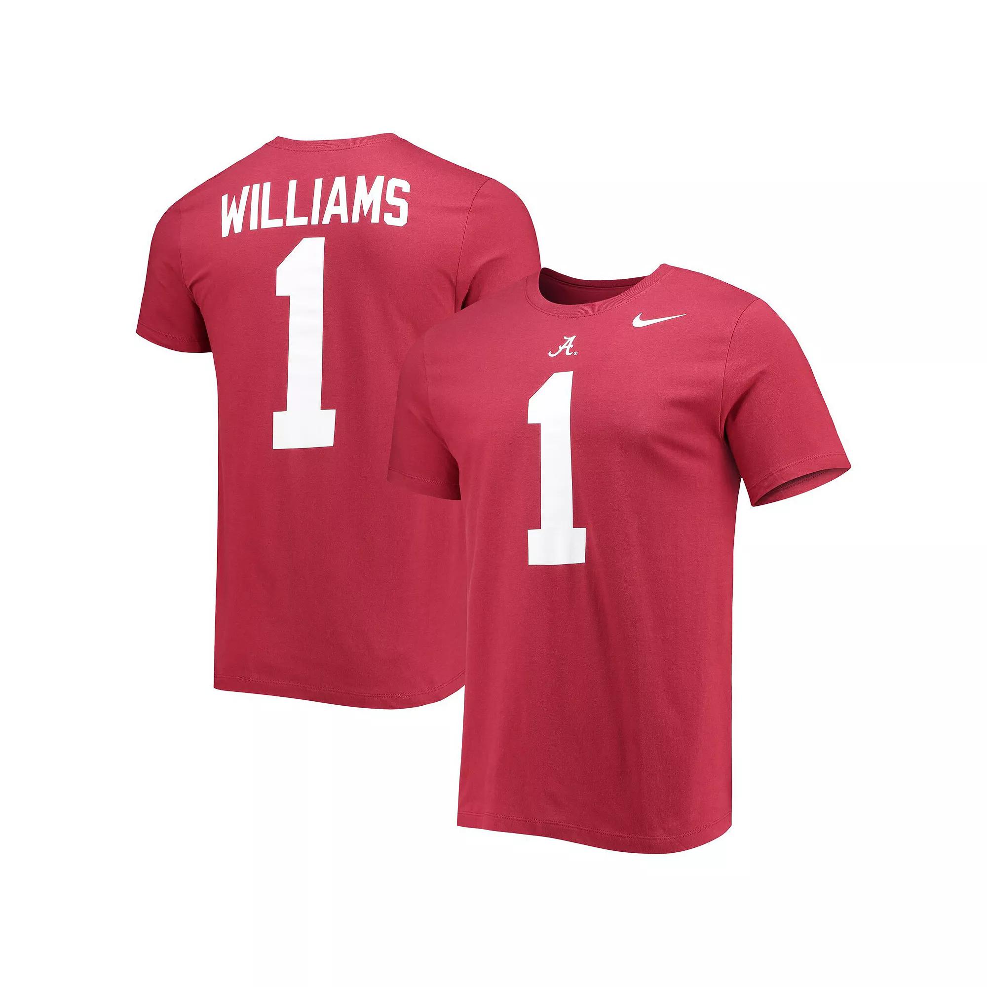 Men's Nike Jameson Williams Crimson Alabama Crimson Tide 2022 NFL Draft Name & Number T-Shirt, Size: Large, Red Product Image