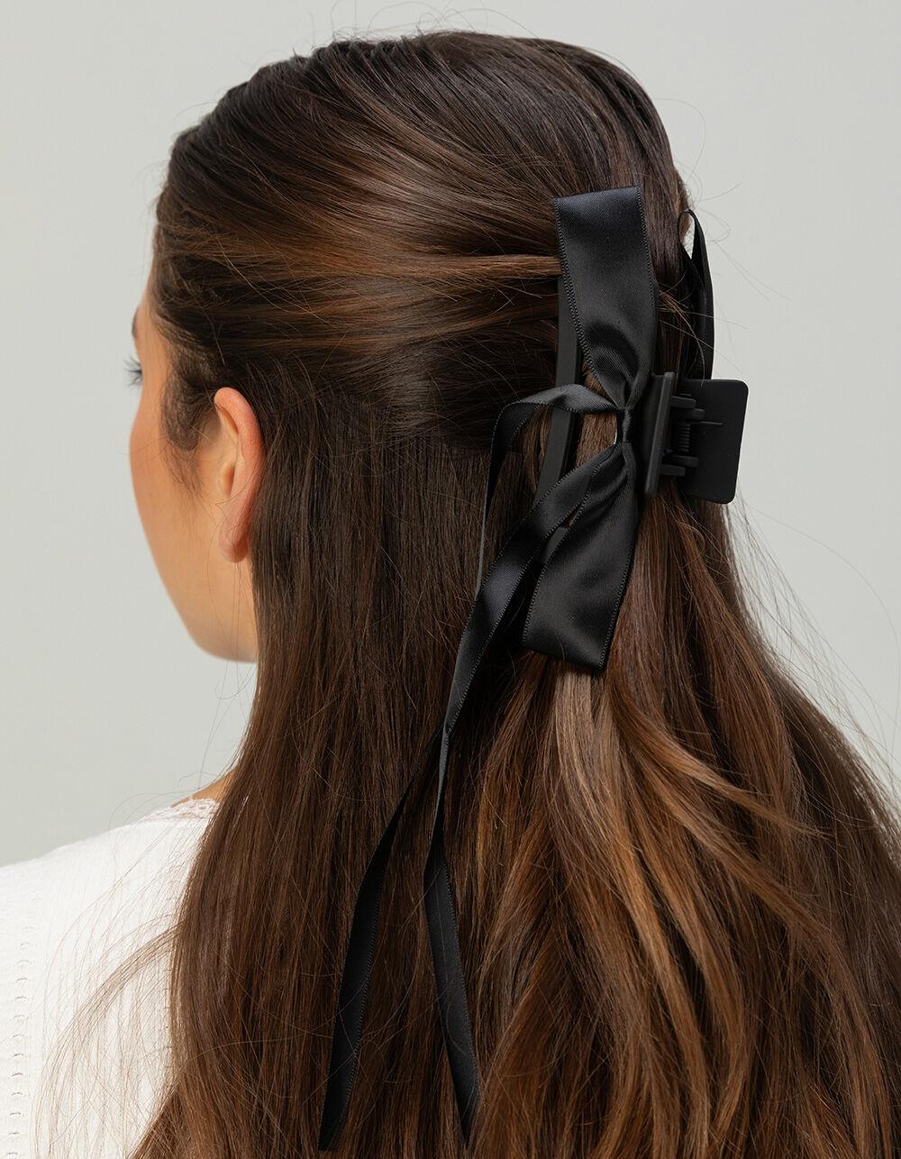 FULL TILT Rectangle Bow Clip - BLACK Product Image
