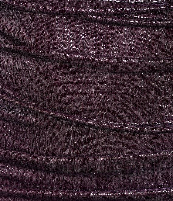 Honey and Rosie Spaghetti Strap Cowl Neck Shirred Fitted Gown Product Image