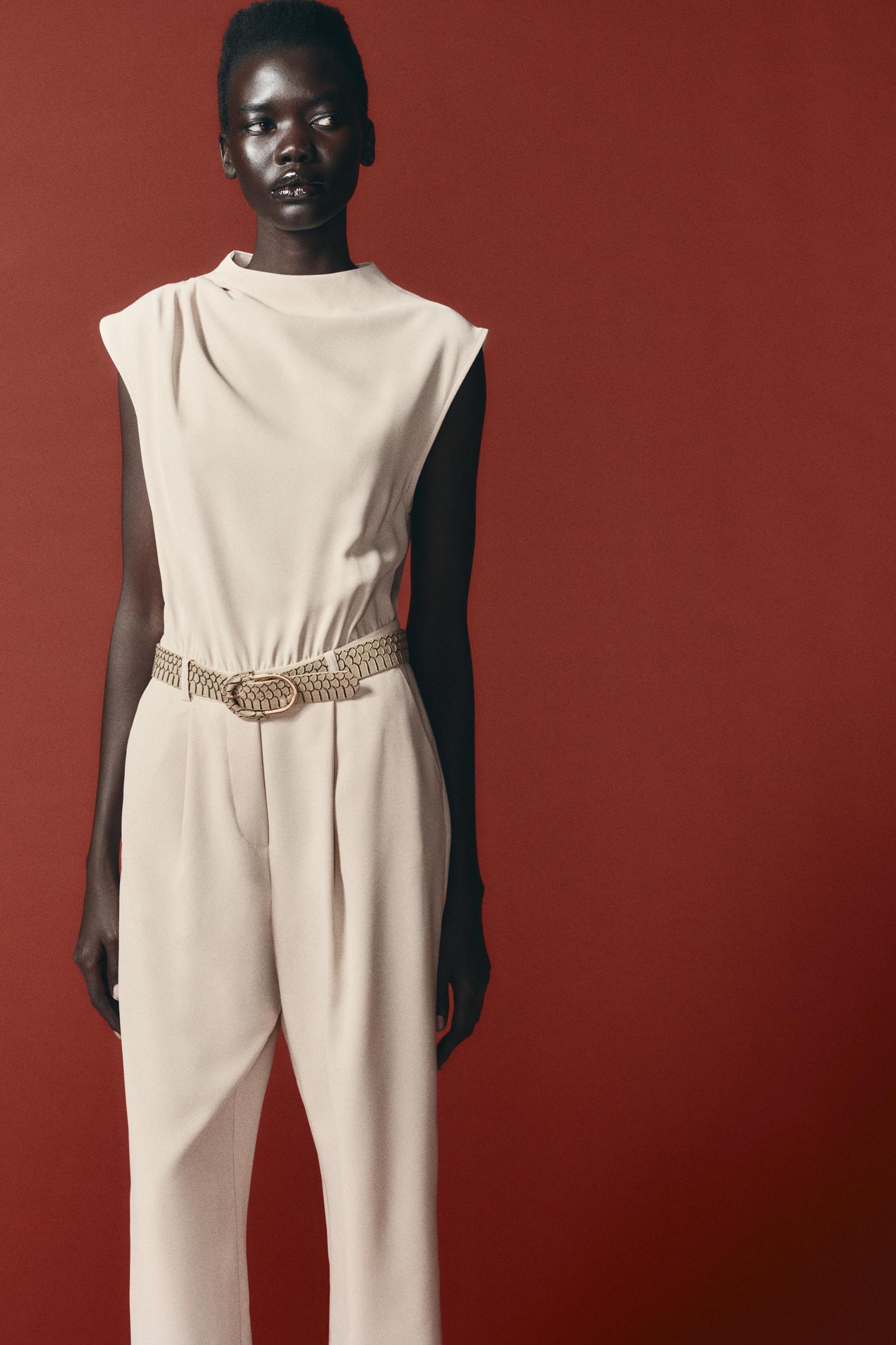 LONG BELTED JUMPSUIT Product Image